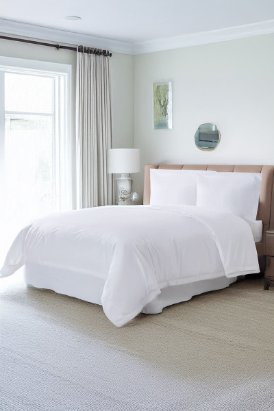 Duvet Cover 400 Thread Count Percale – Oxford Border with Ties |