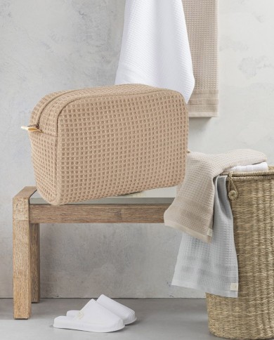 Waffle cotton Toiletry Bag - 2