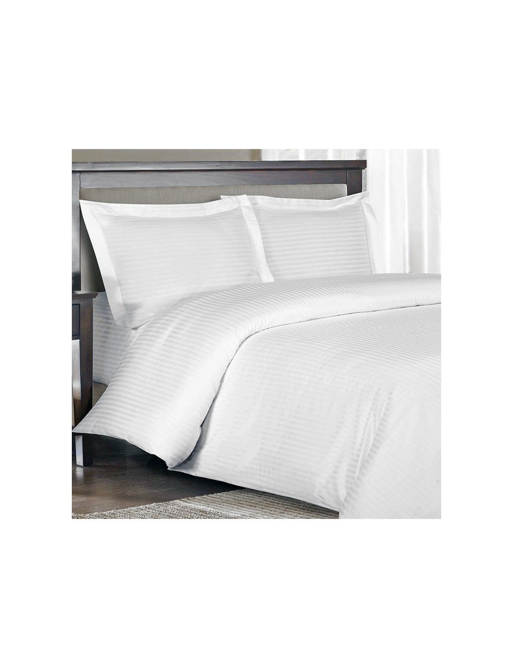 Fitted sheet 300 TC Sateen Stripe egyptian cotton - 1